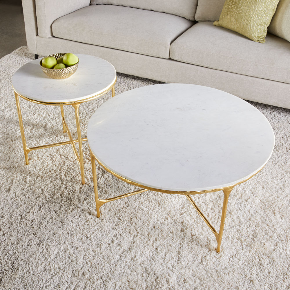 Ramona Side Table: Gold Base